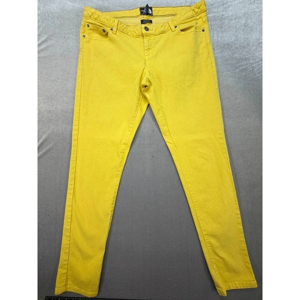 Vintage The North Face Yellow Denim Jean Style Pants Size 36